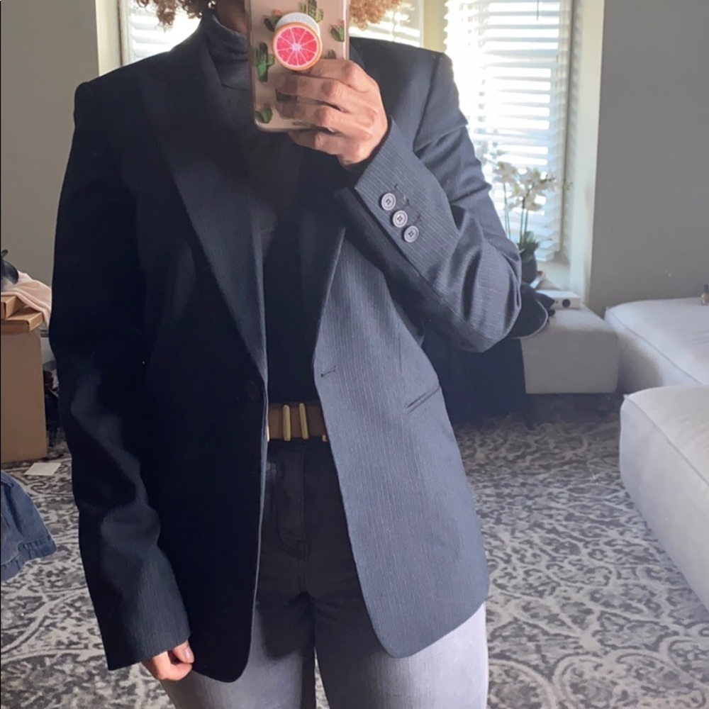 Calvin Klein one button blazer